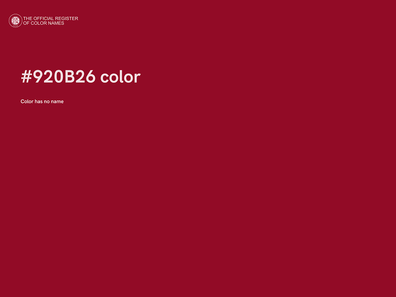 #920B26 color image
