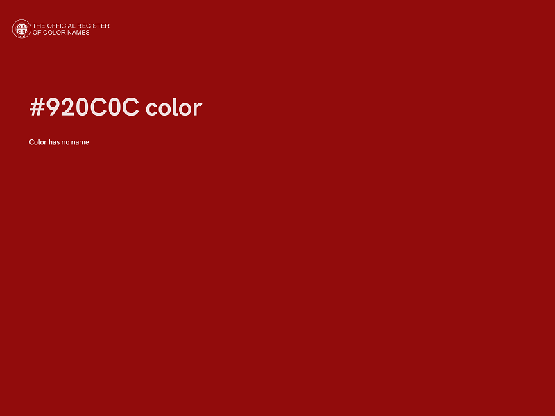 #920C0C color image