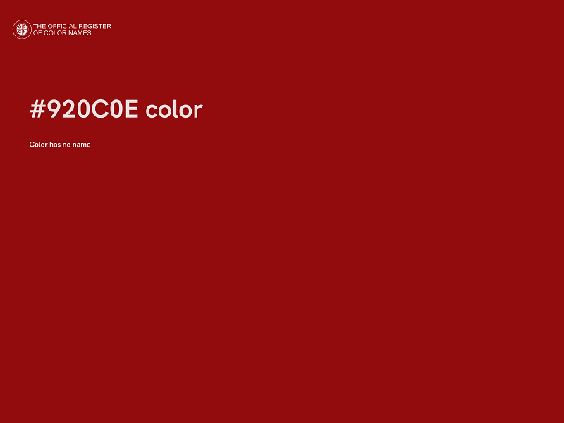 #920C0E color image