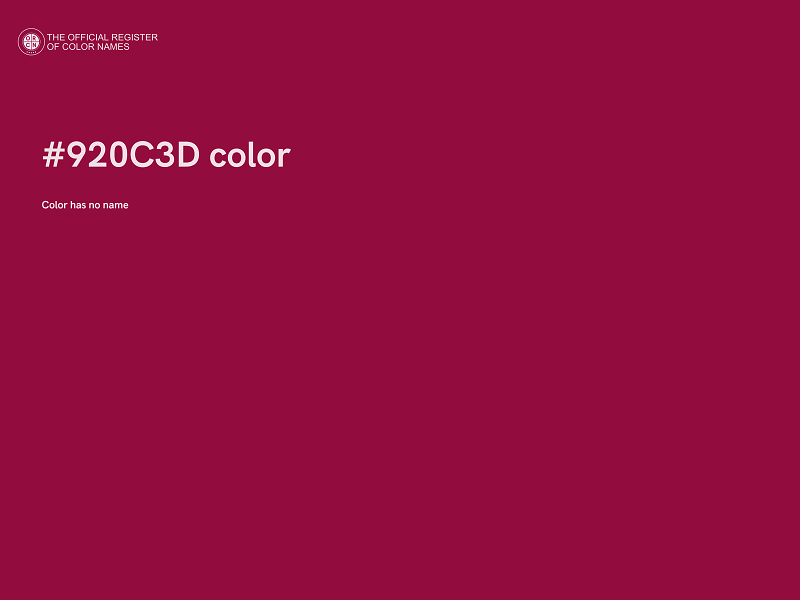 #920C3D color image