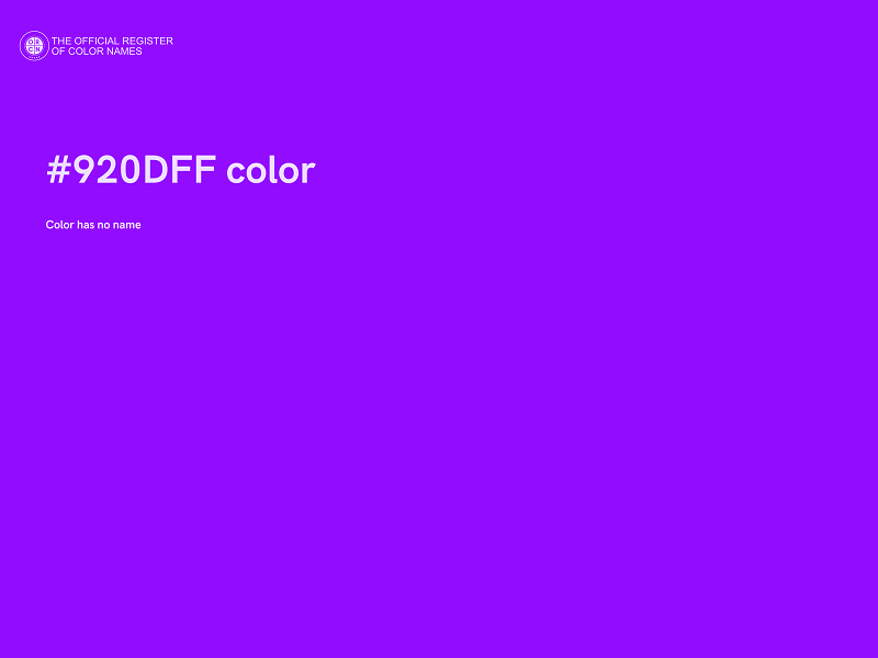 #920DFF color image