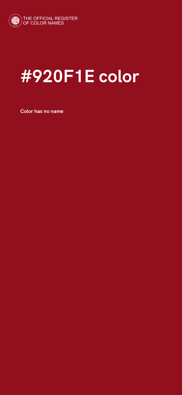 #920F1E color image