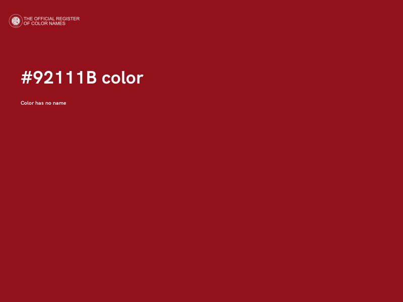 #92111B color image