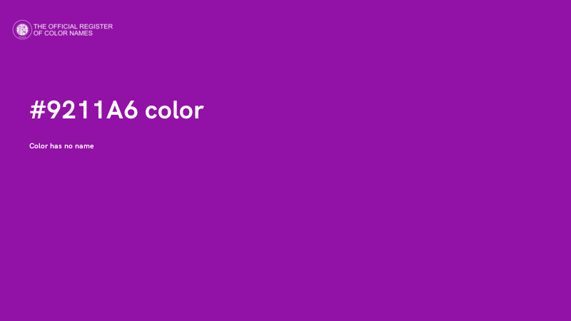 #9211A6 color image