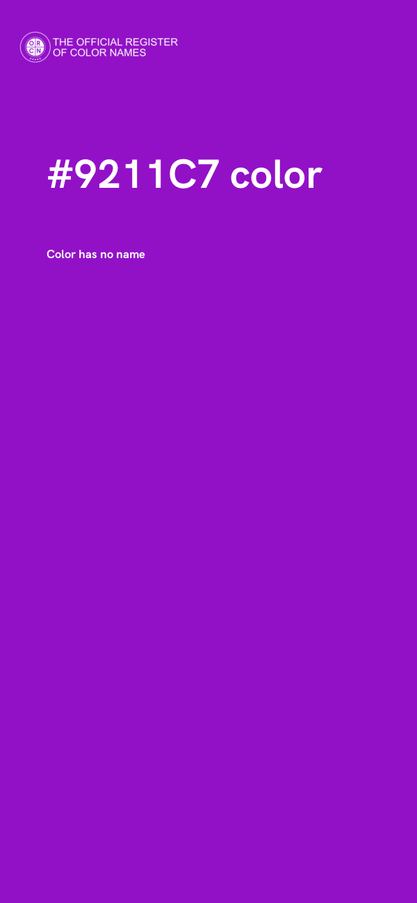 #9211C7 color image