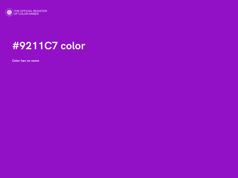 #9211C7 color image