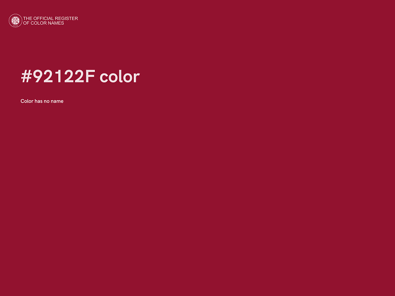#92122F color image