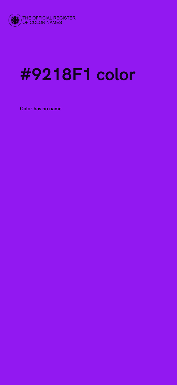 #9218F1 color image
