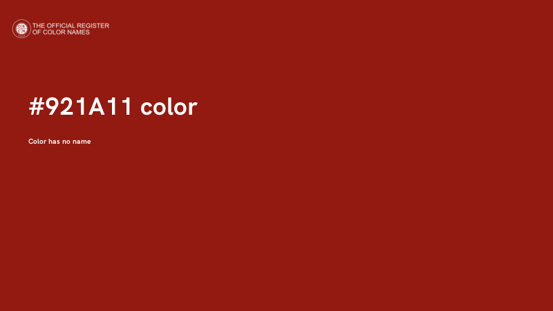 #921A11 color image