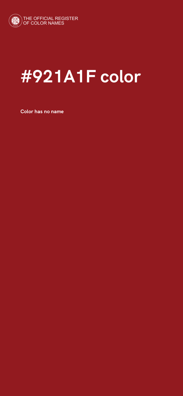 #921A1F color image
