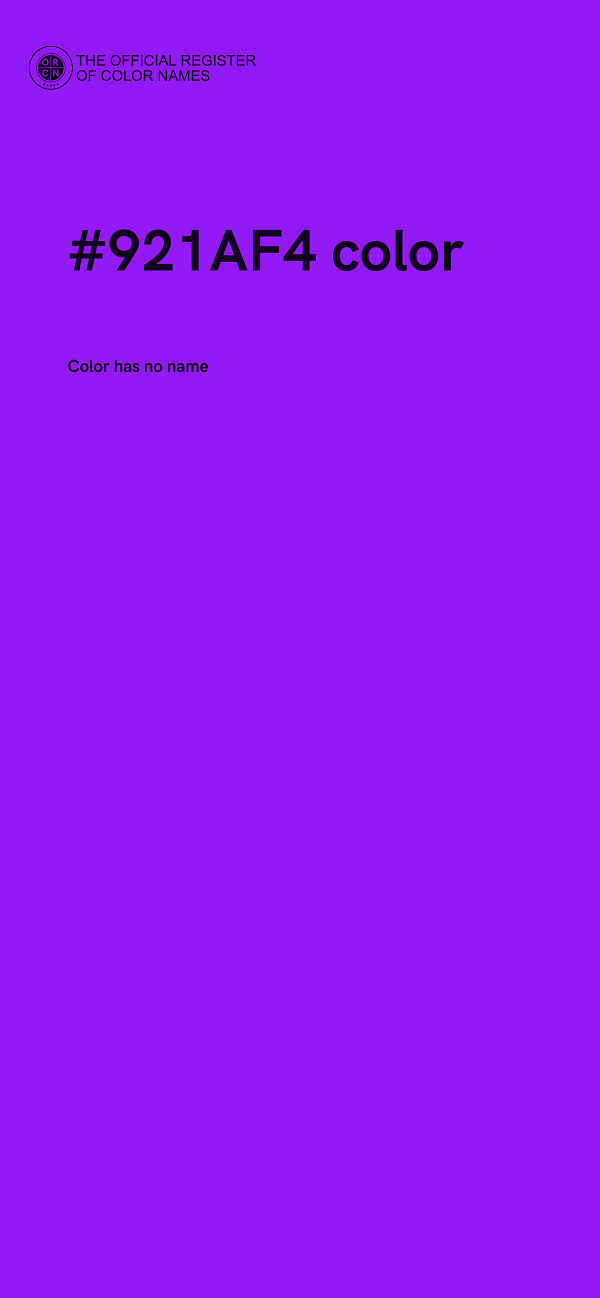 #921AF4 color image