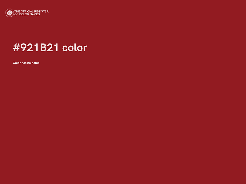 #921B21 color image