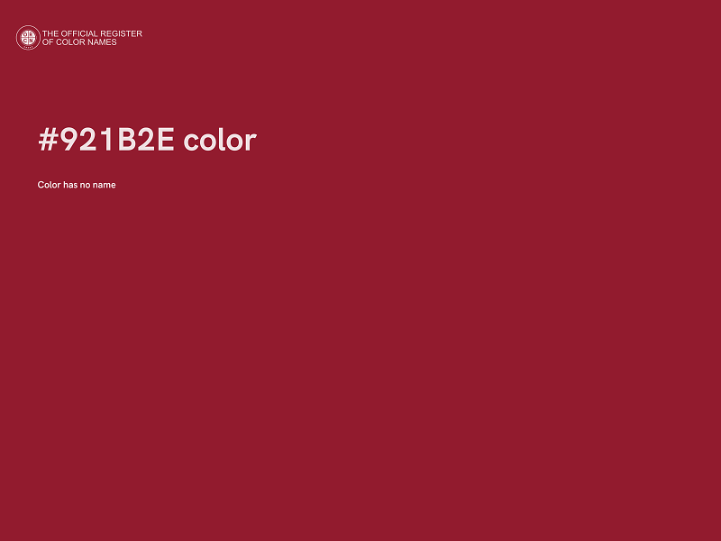 #921B2E color image