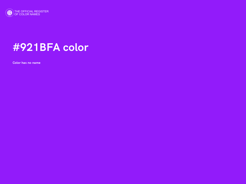 #921BFA color image