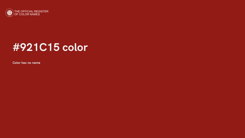 #921C15 color image