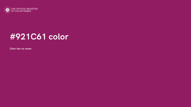 #921C61 color image