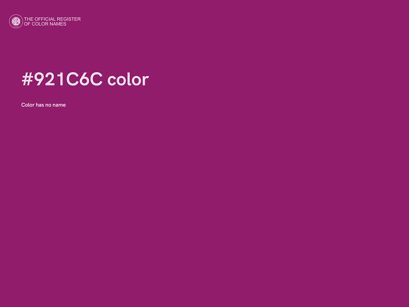 #921C6C color image