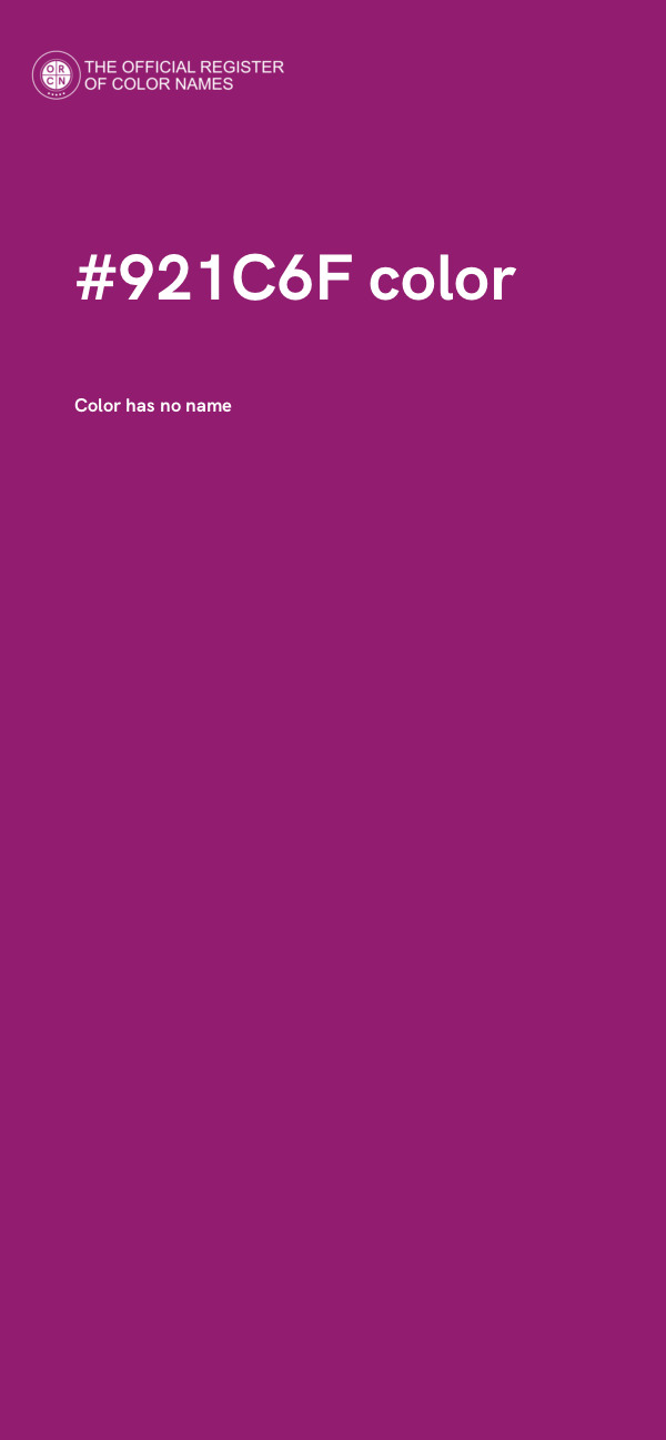 #921C6F color image