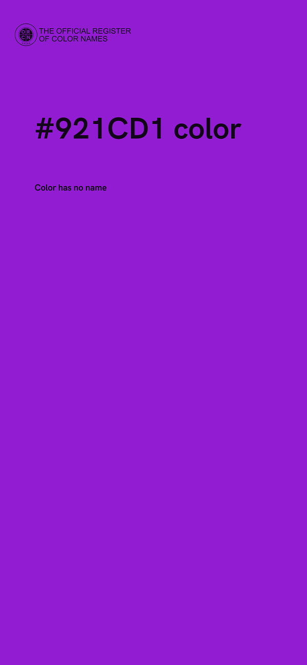 #921CD1 color image