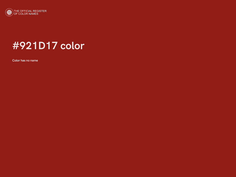 #921D17 color image