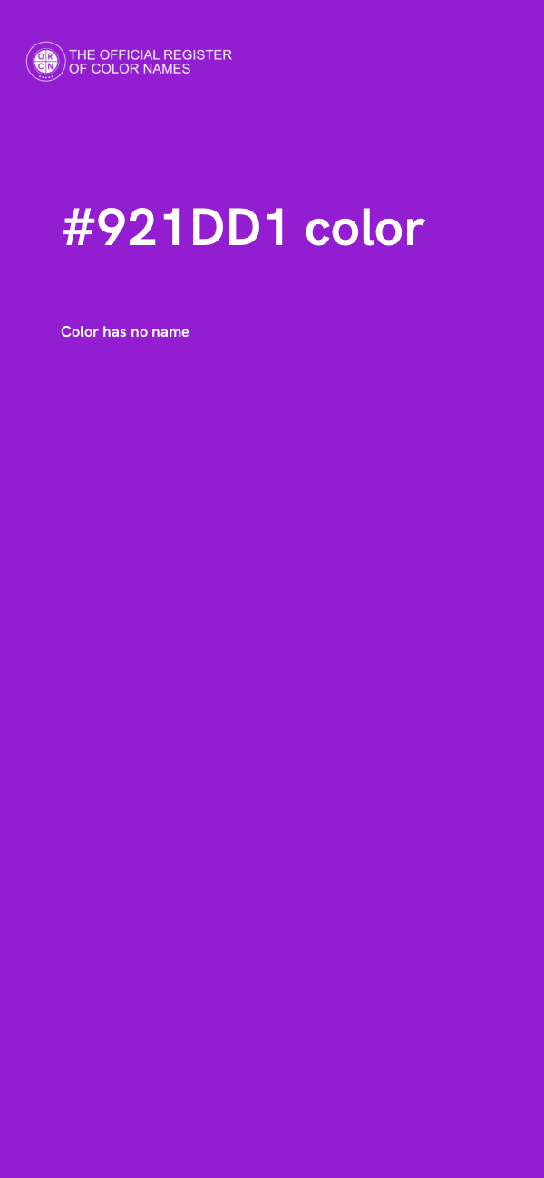 #921DD1 color image