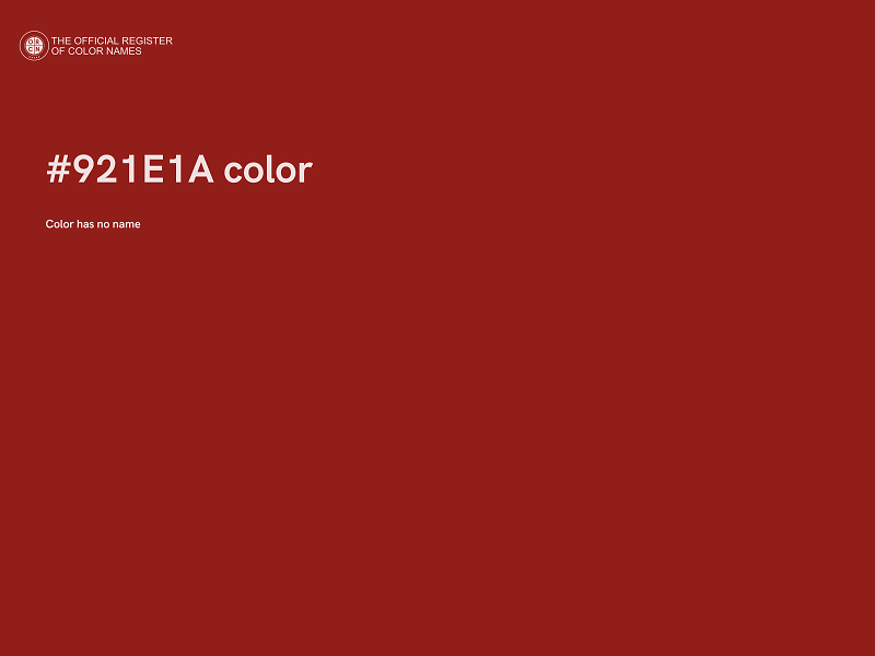 #921E1A color image