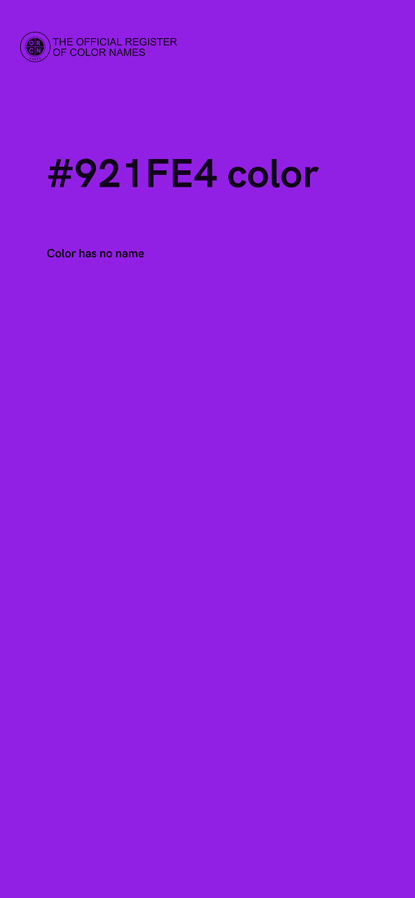 #921FE4 color image