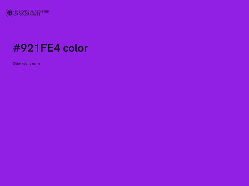 #921FE4 color image