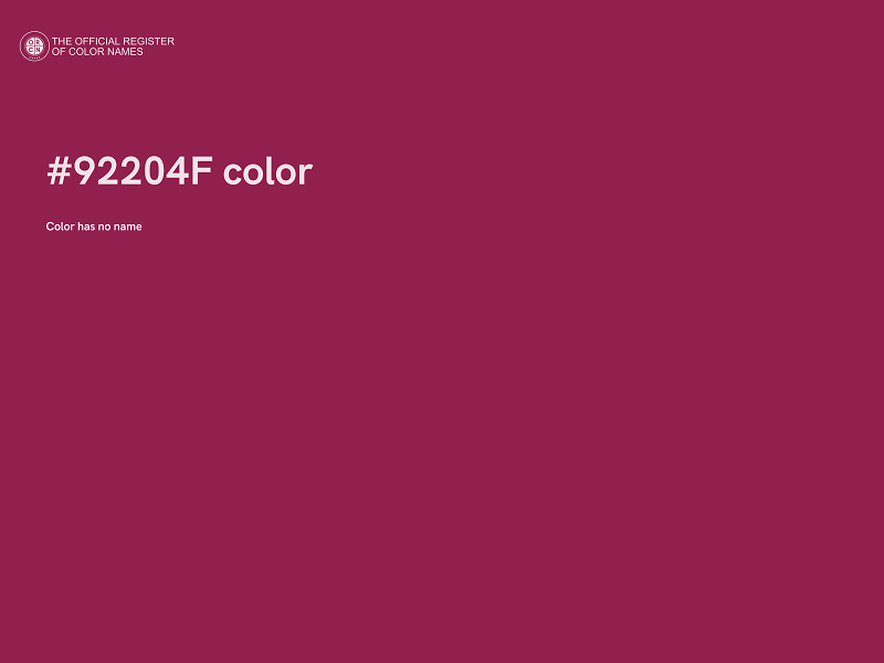 #92204F color image