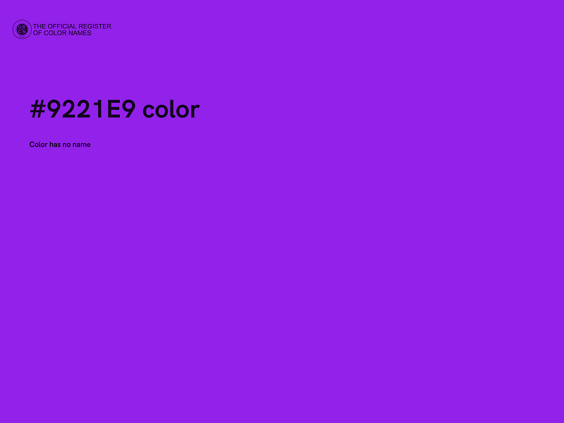 #9221E9 color image