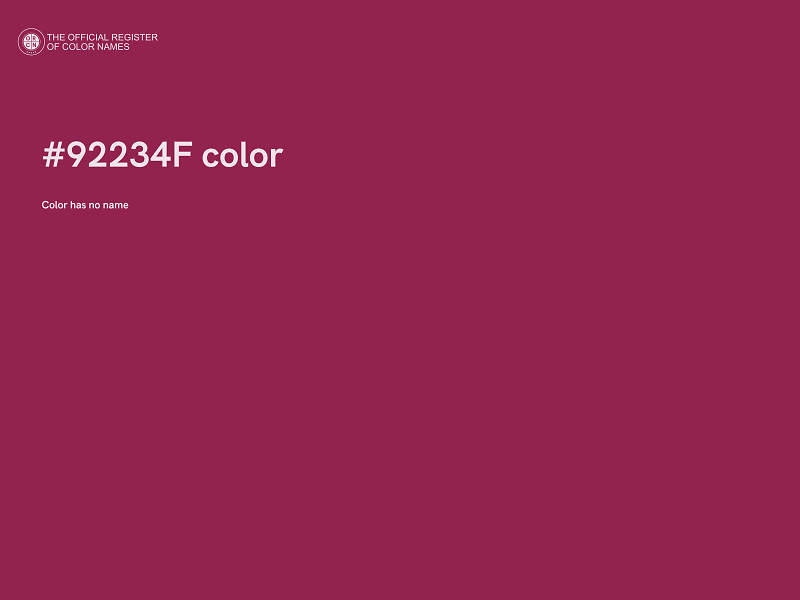 #92234F color image