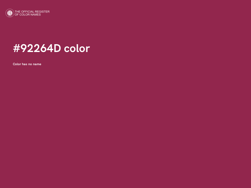 #92264D color image