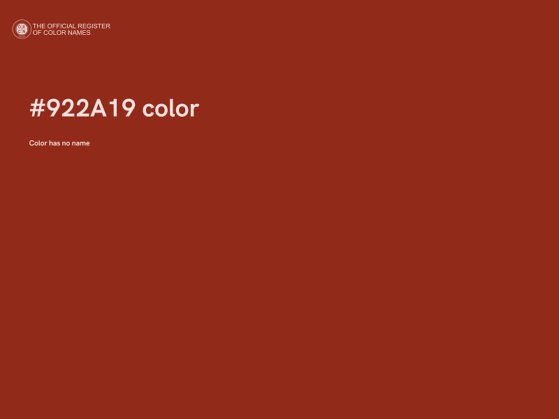 #922A19 color image
