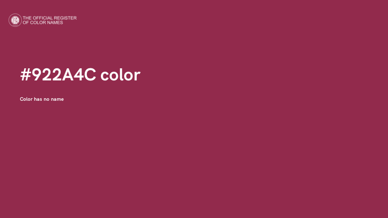 #922A4C color image