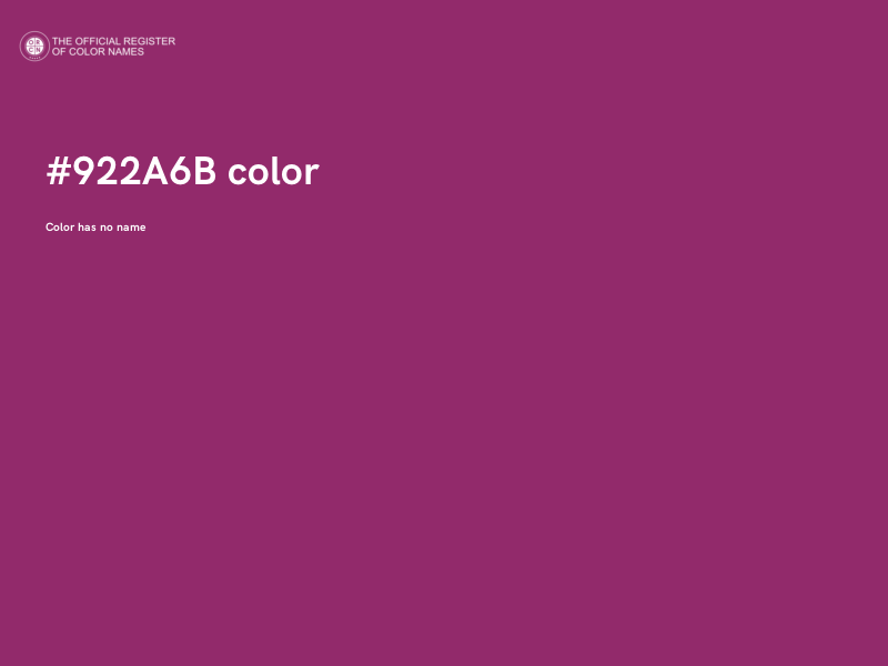 #922A6B color image