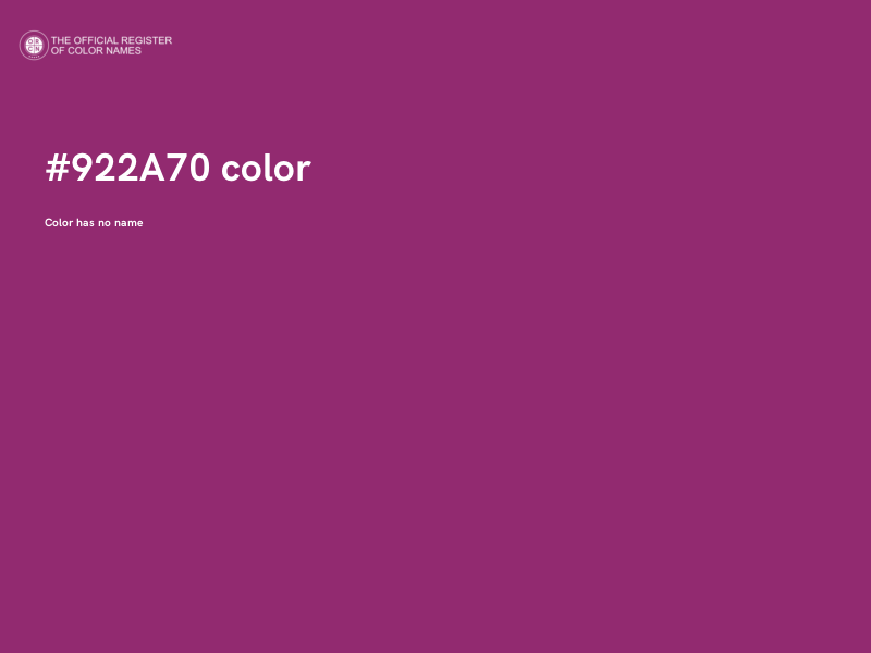 #922A70 color image