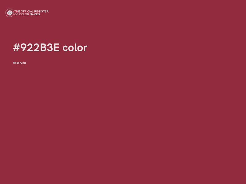 #922B3E color image