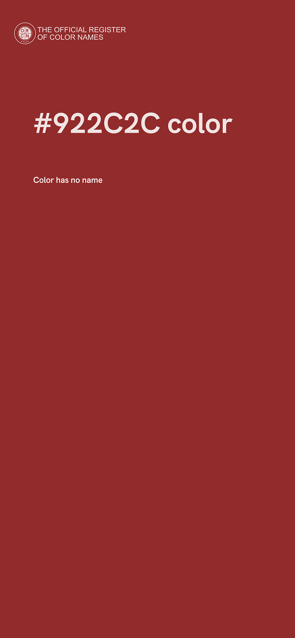 #922C2C color image