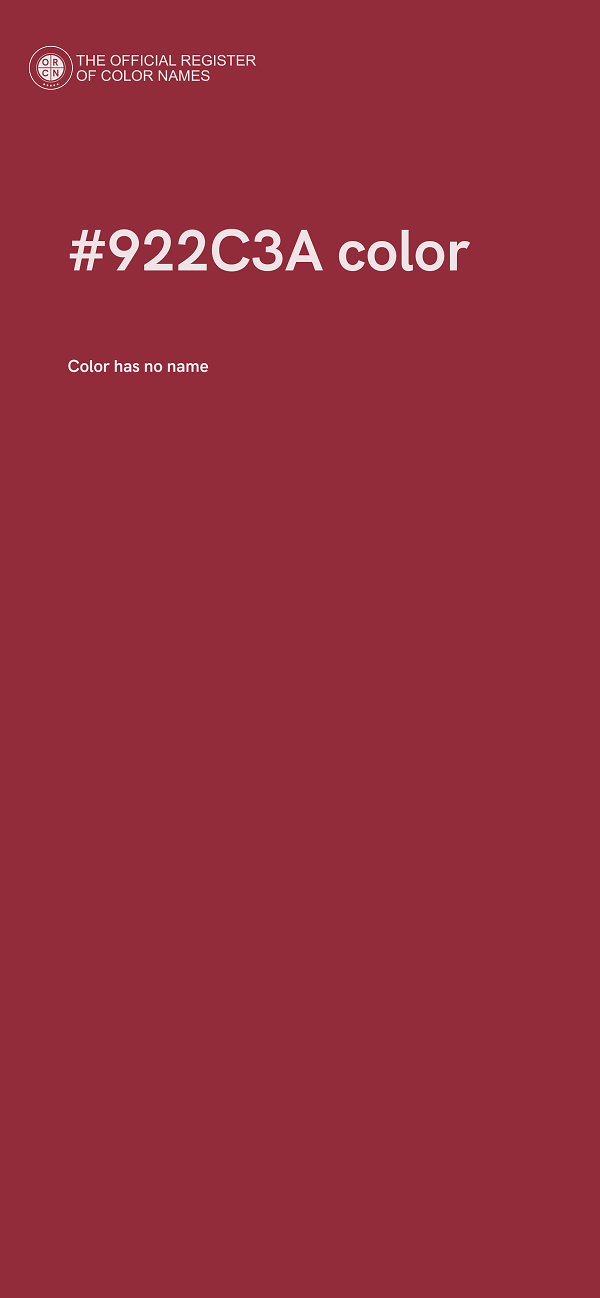 #922C3A color image