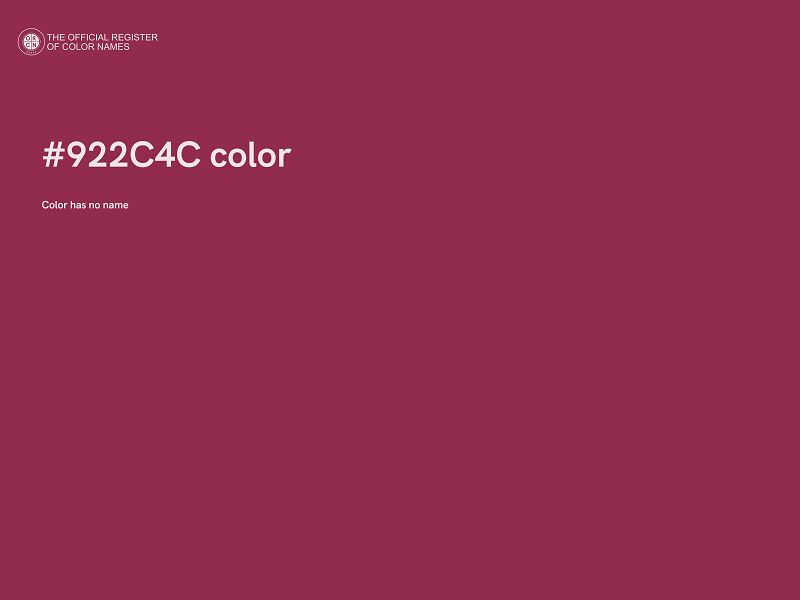 #922C4C color image