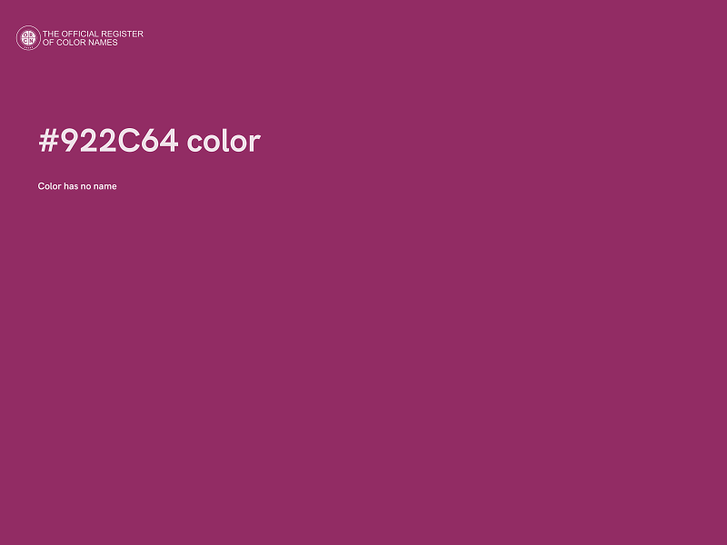 #922C64 color image