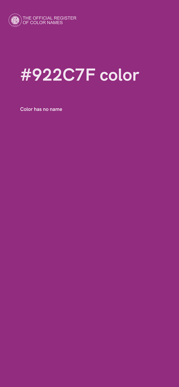 #922C7F color image