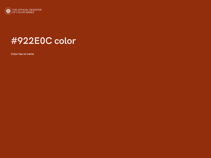 #922E0C color image