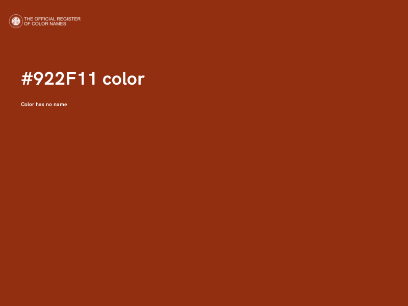 #922F11 color image