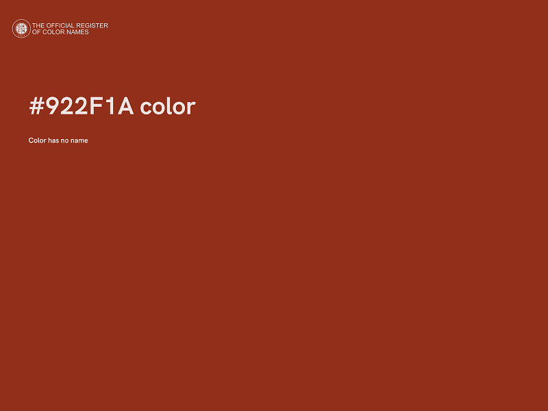 #922F1A color image