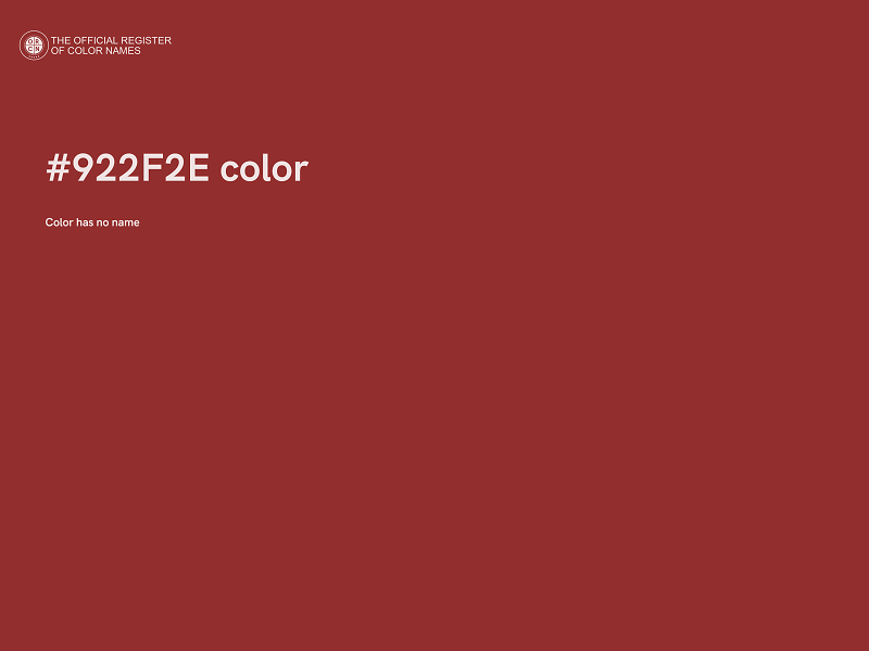 #922F2E color image