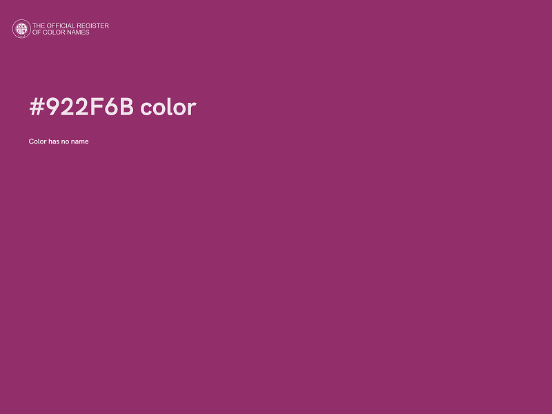 #922F6B color image