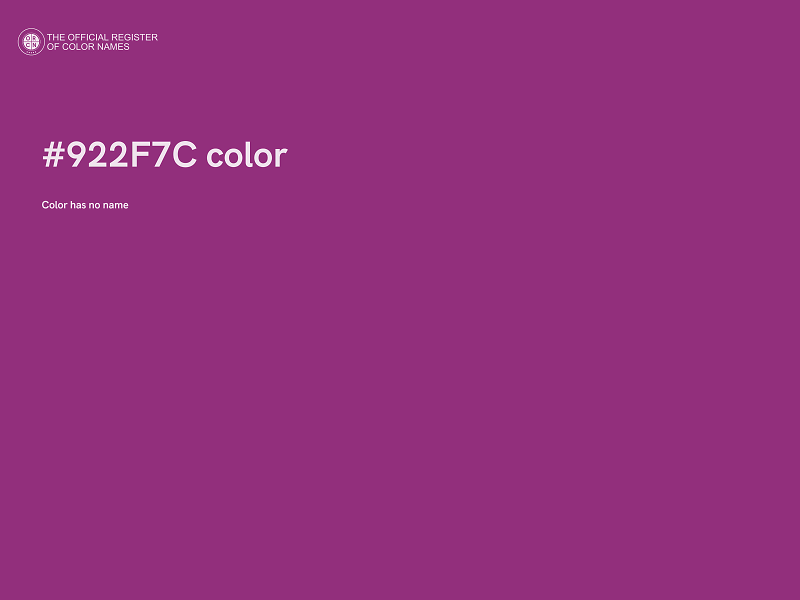 #922F7C color image