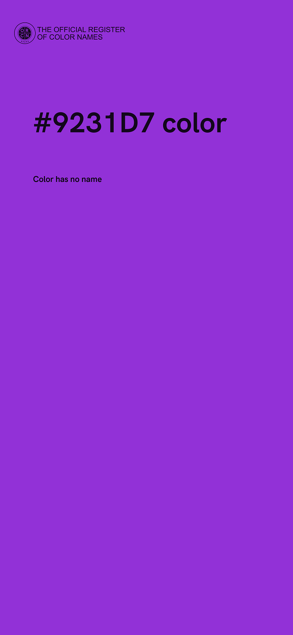 #9231D7 color image