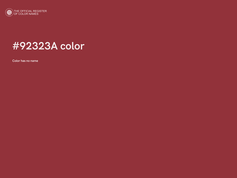 #92323A color image